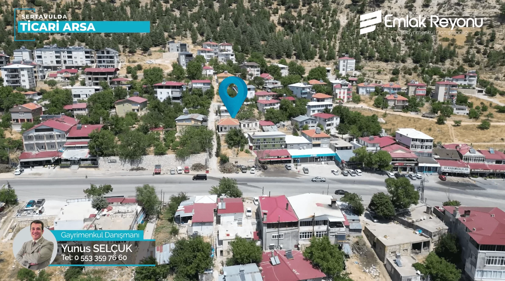 SERTAVUL'da CADDE CEPHELİ SATILIK TİCARİ ARSA