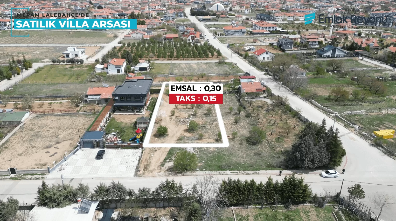 MERAM LALEBAHÇE'de VİLLA İMARLI SATILIK ARSA