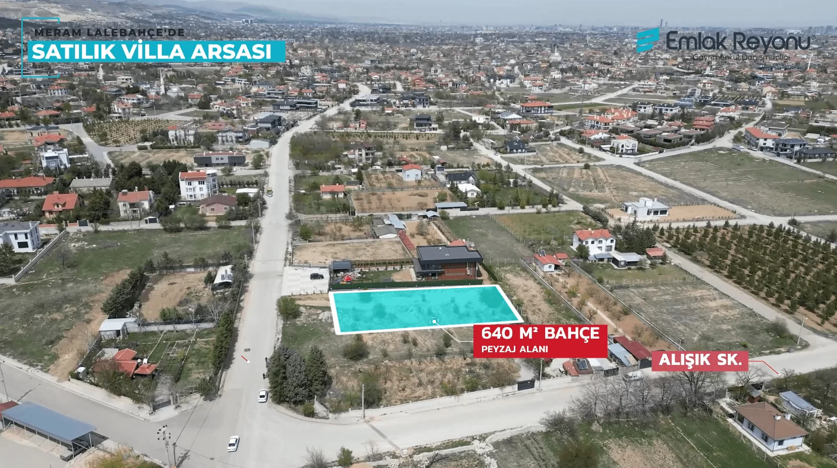 MERAM LALEBAHÇE'de VİLLA İMARLI SATILIK ARSA