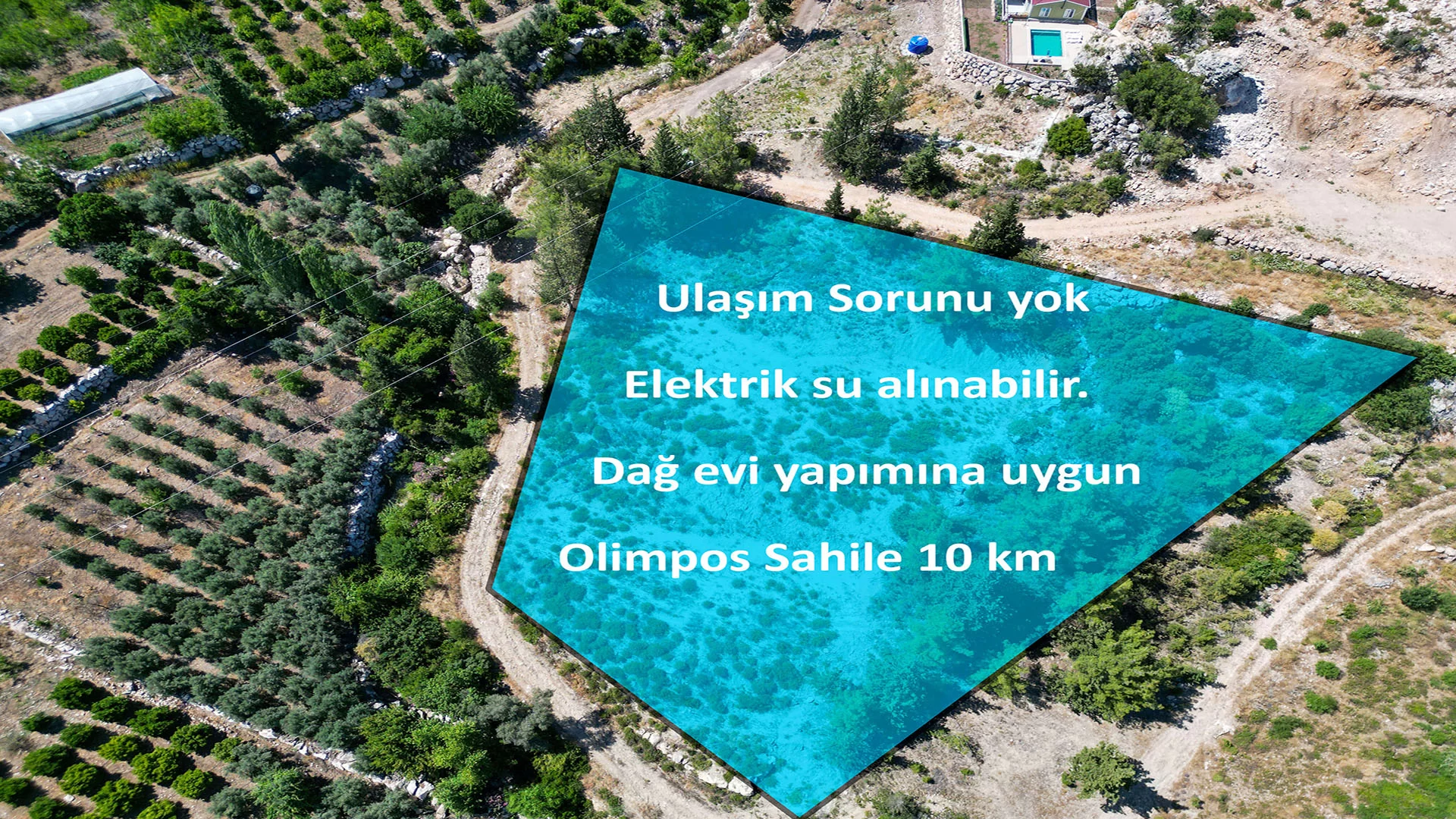 OLYMPOS ANTİK KENTE ve PLAJINA YAKIN SATILIK ARAZİ
